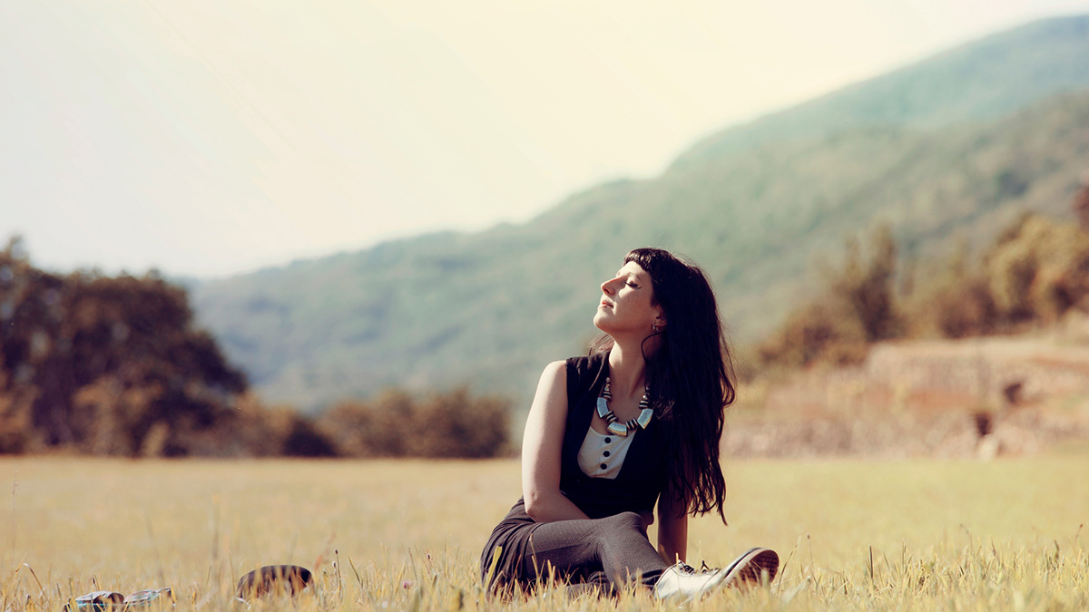 Girl Meadow Person